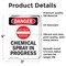 Signmission Chemical Spray In Progress Danger Sign, Vinyl Decal, 3.5in W x 5in L, 2PK OS-2PACK-DS-D-35-V-2417 - alternate 2